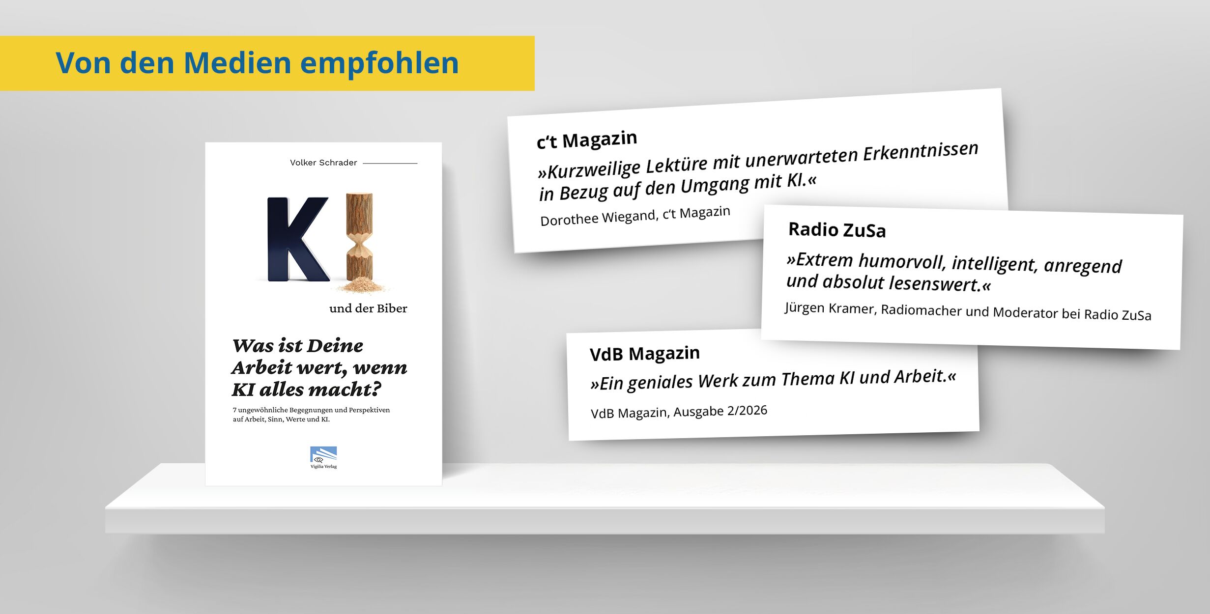 Medienempfehlungen für das Buch von Volker Schrader »KI und der Biber«